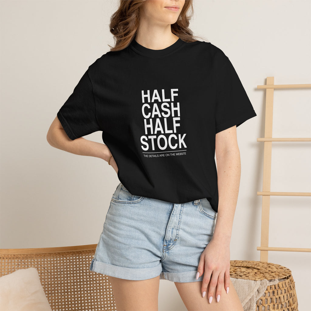 Half Cash, Half Stock Tee