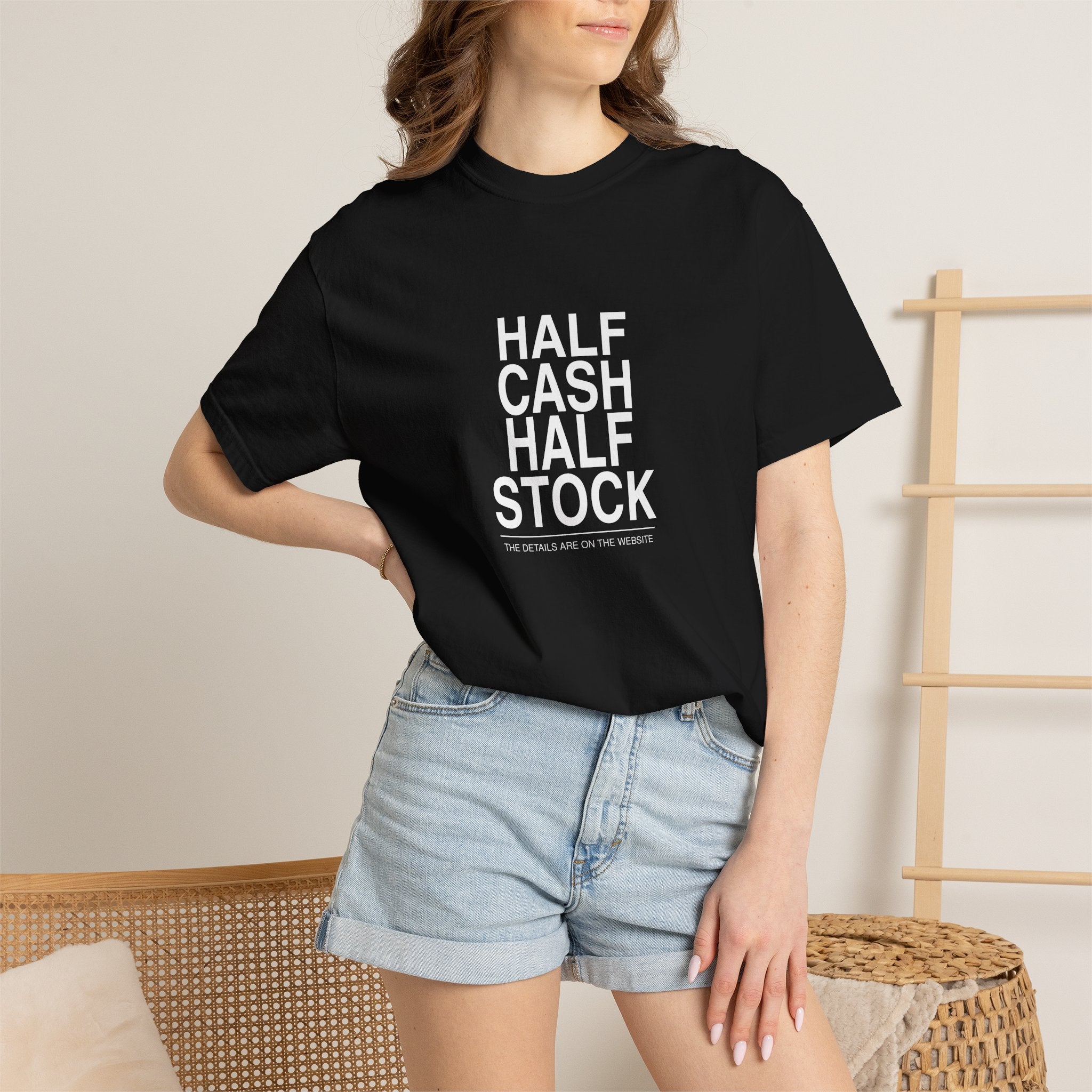 Half Cash, Half Stock Tee