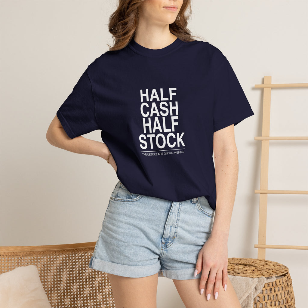 Half Cash, Half Stock Tee
