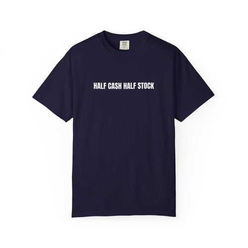 Half Cash, Half Stock Tee — Single-Line Print