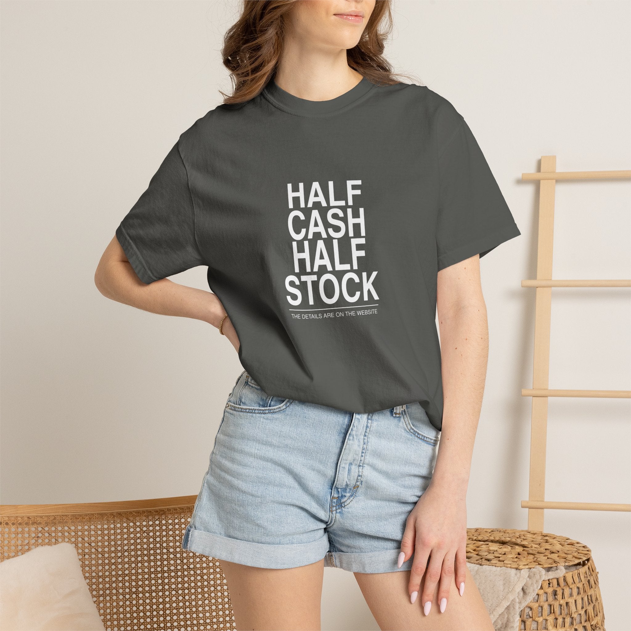 Half Cash, Half Stock Tee